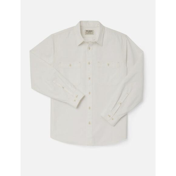CC Filson Chambray CPO Shirt - XL White Rugged Workwear Tough Utility Outdoor - Picture 3 of 7